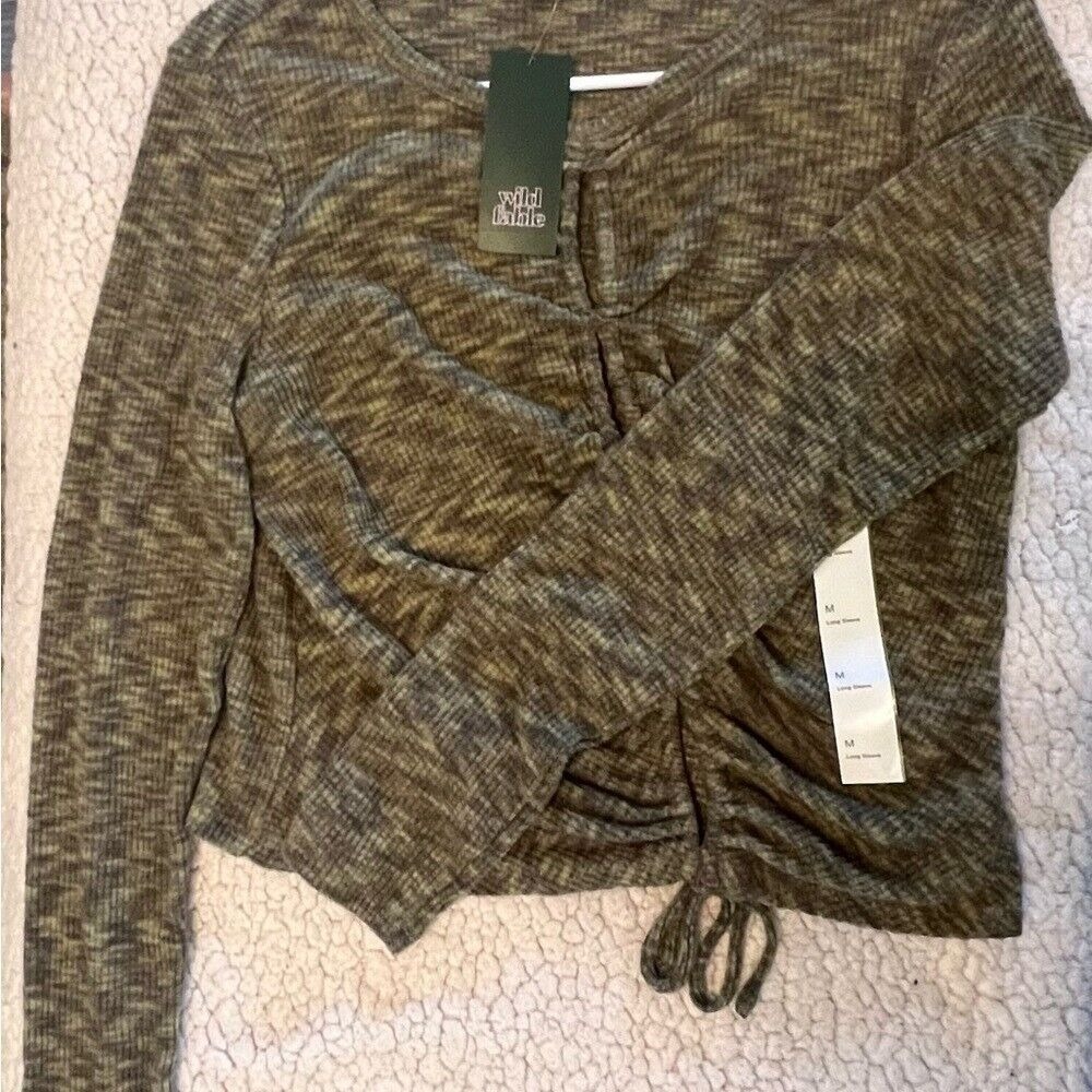 Wild Fable Women's Green Crop-top M‎ NWT